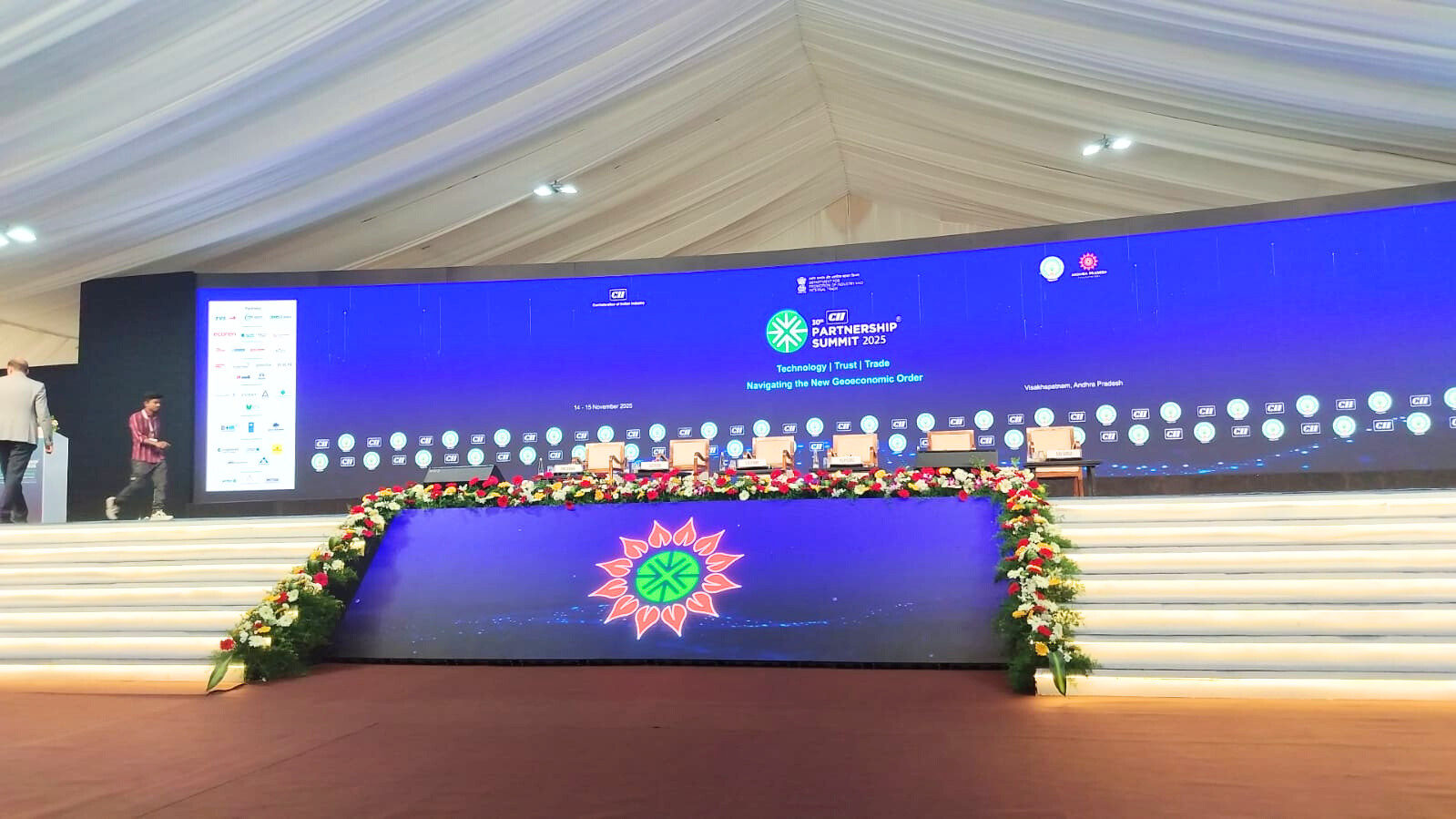 The main plenary stage of the summit
