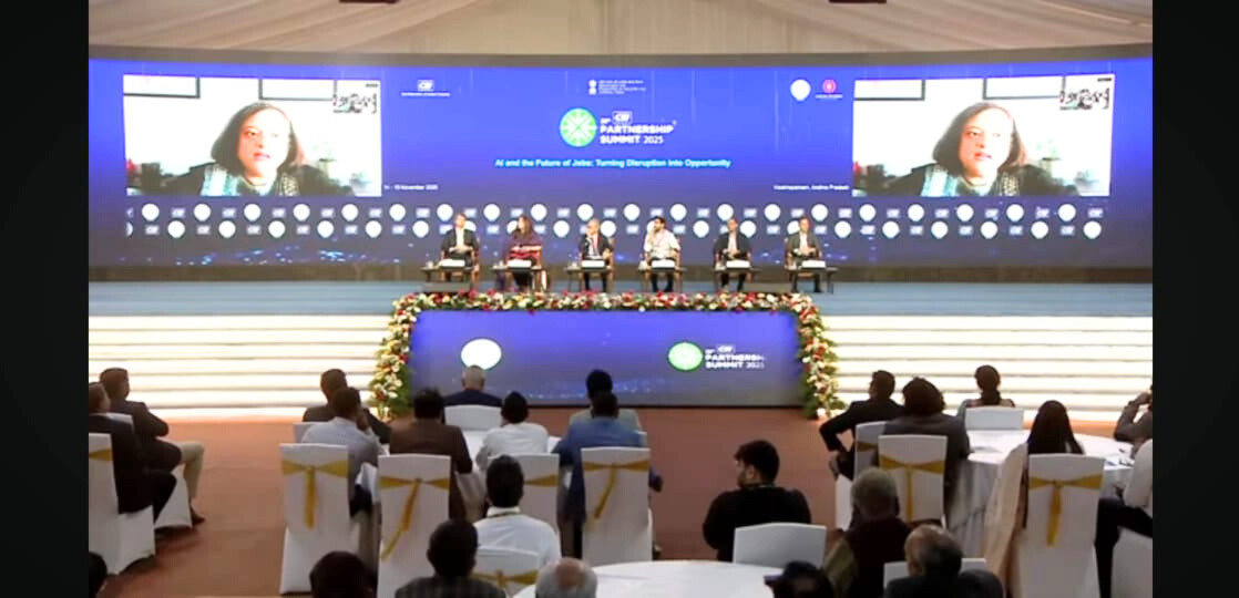 A panel discussion on stage