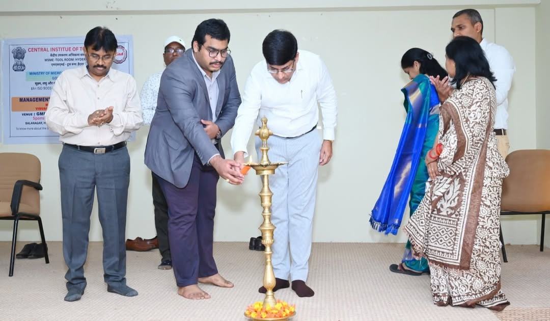 Guests lighting the lamp at the inaugural function