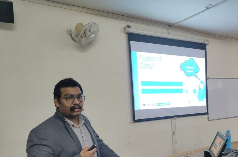 Venkatesh Kadali teaching Types of Data