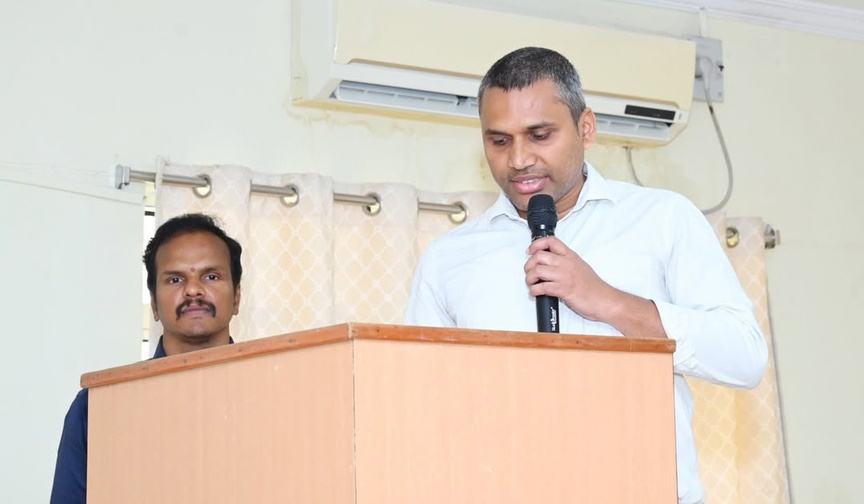 A speaker at the podium