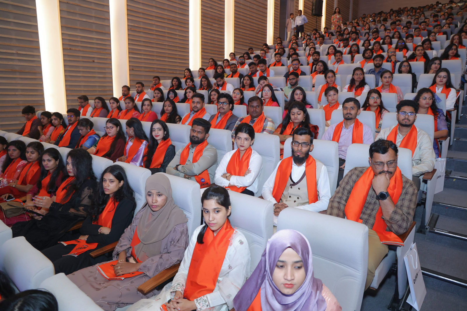 Graduates seated in the auditorium