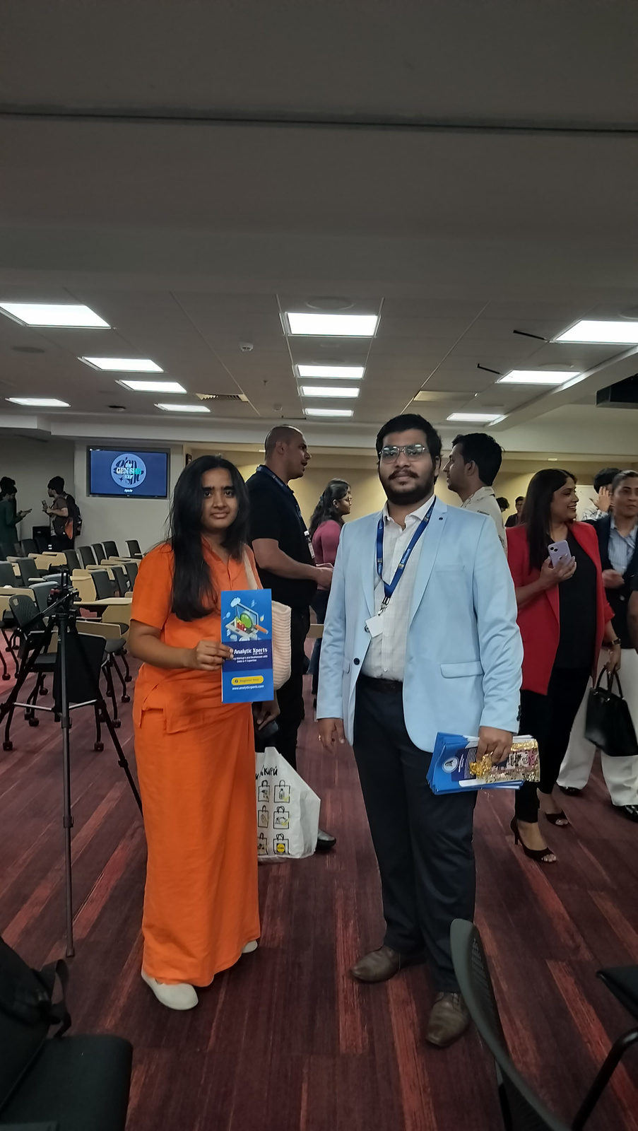 Venkatesh Kadali with a student entrepreneur