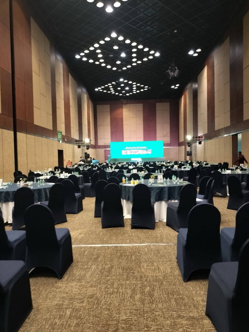 The main hall at Novotel Hyderabad set for ProPEL