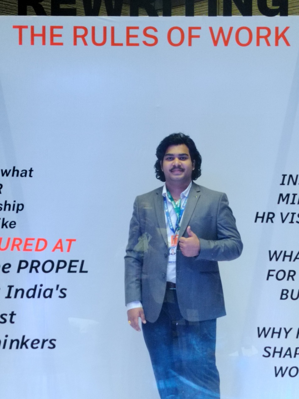 Venkatesh Kadali at the ProPEL photo wall