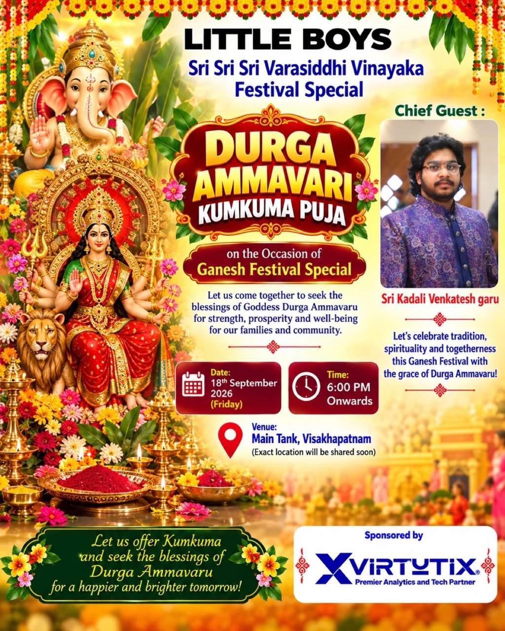 Durga Ammavari Kumkuma Puja poster, 18 September 2026