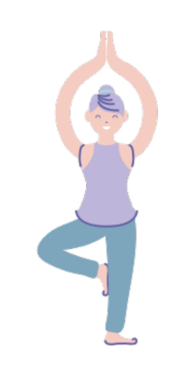 Illustration of the tree pose
