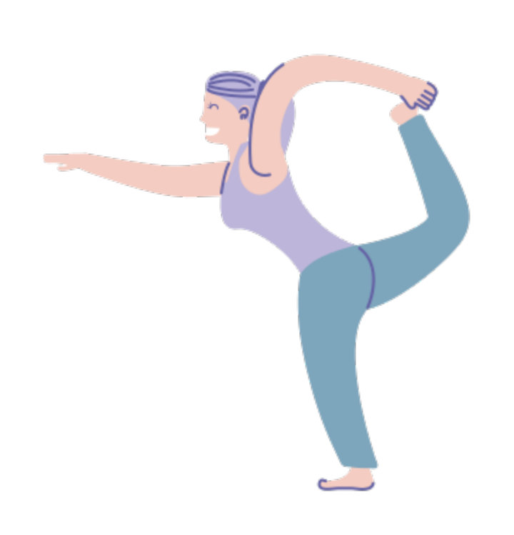 Illustration of the dancer pose