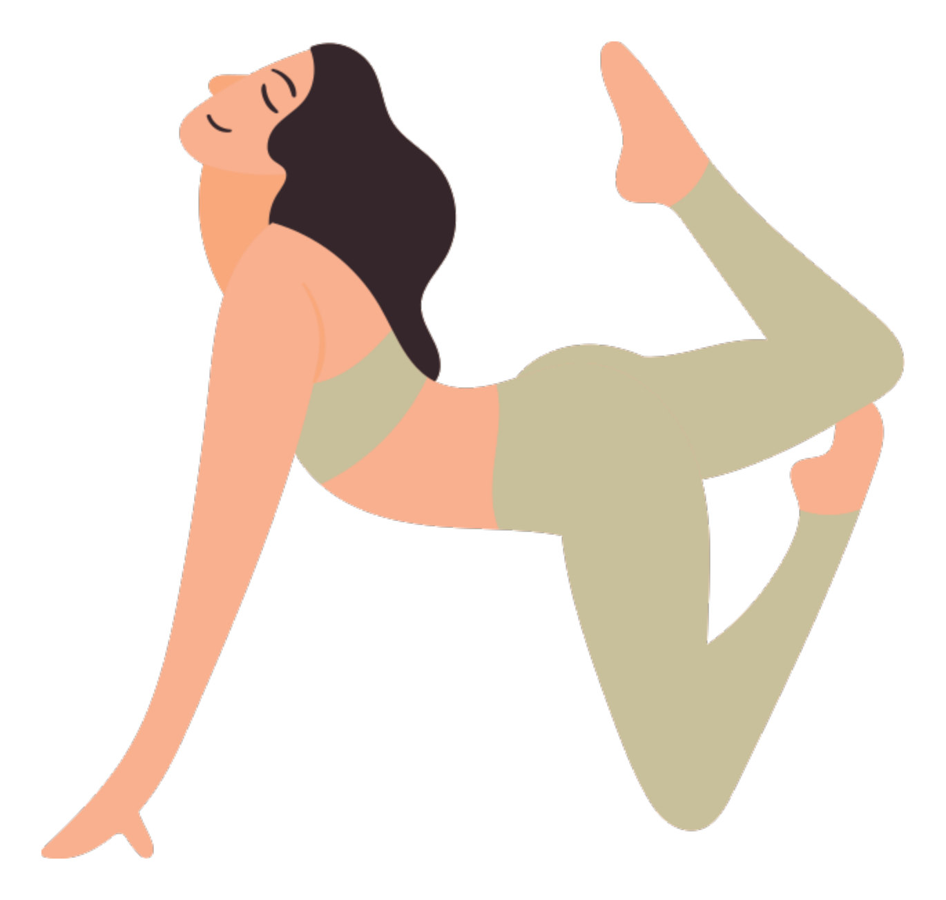Illustration of a stretching yoga pose