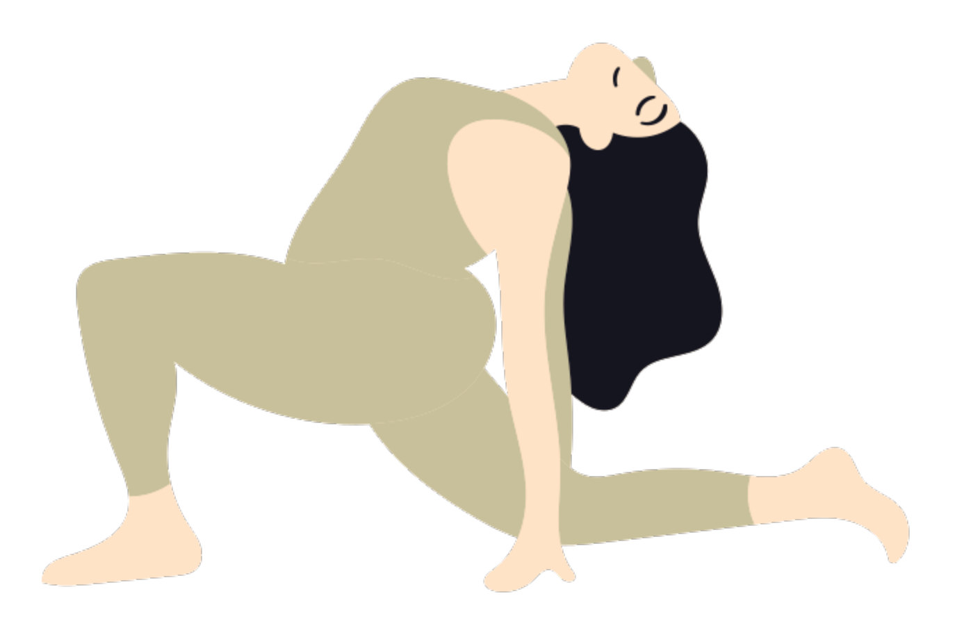 Illustration of a lunge stretch