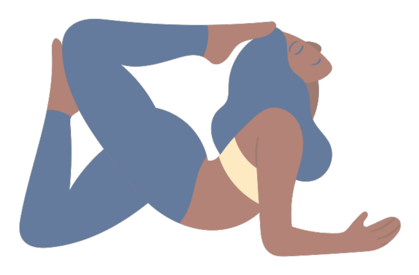 Illustration of a twisting pose