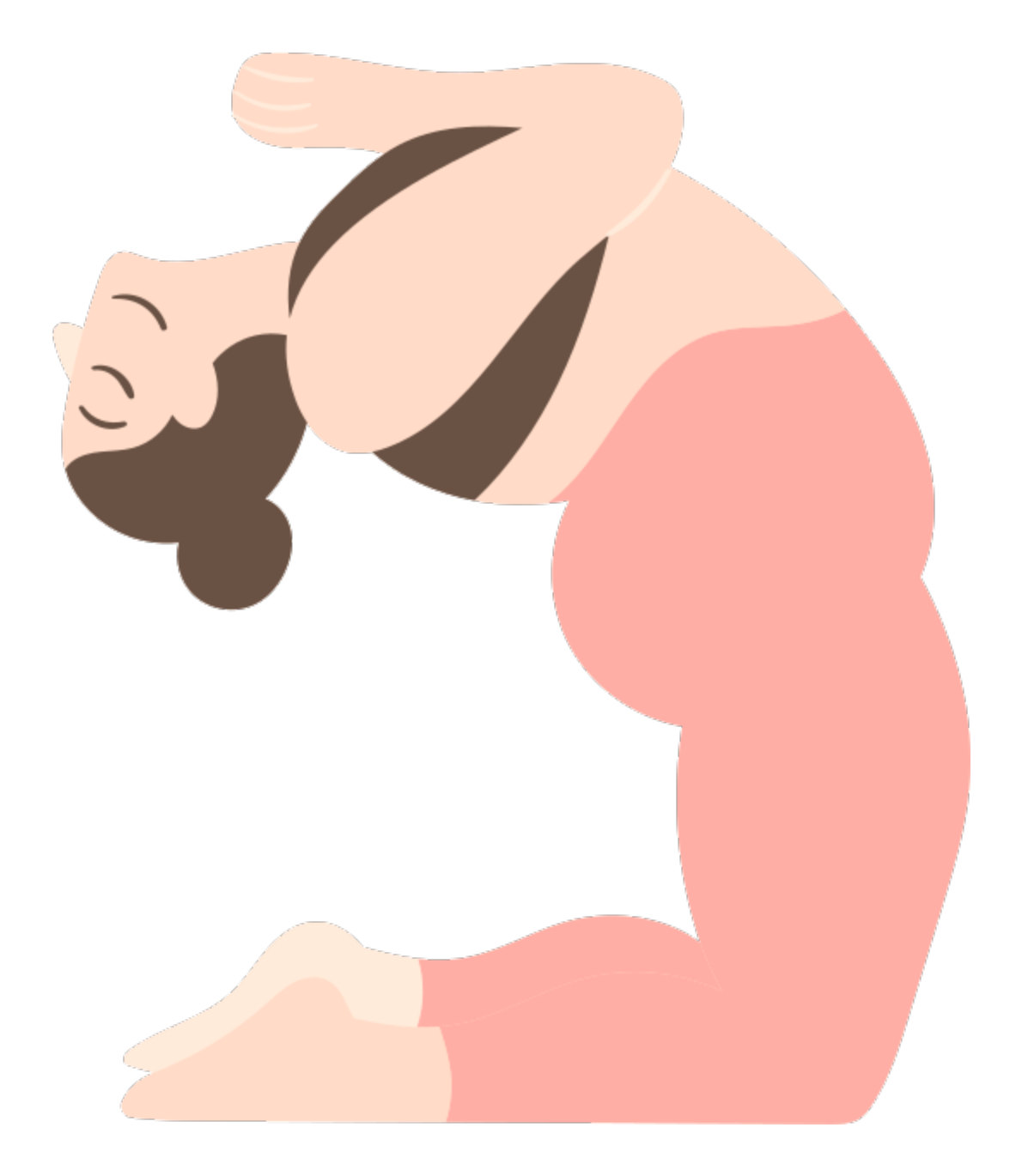 Illustration of a back-bend pose