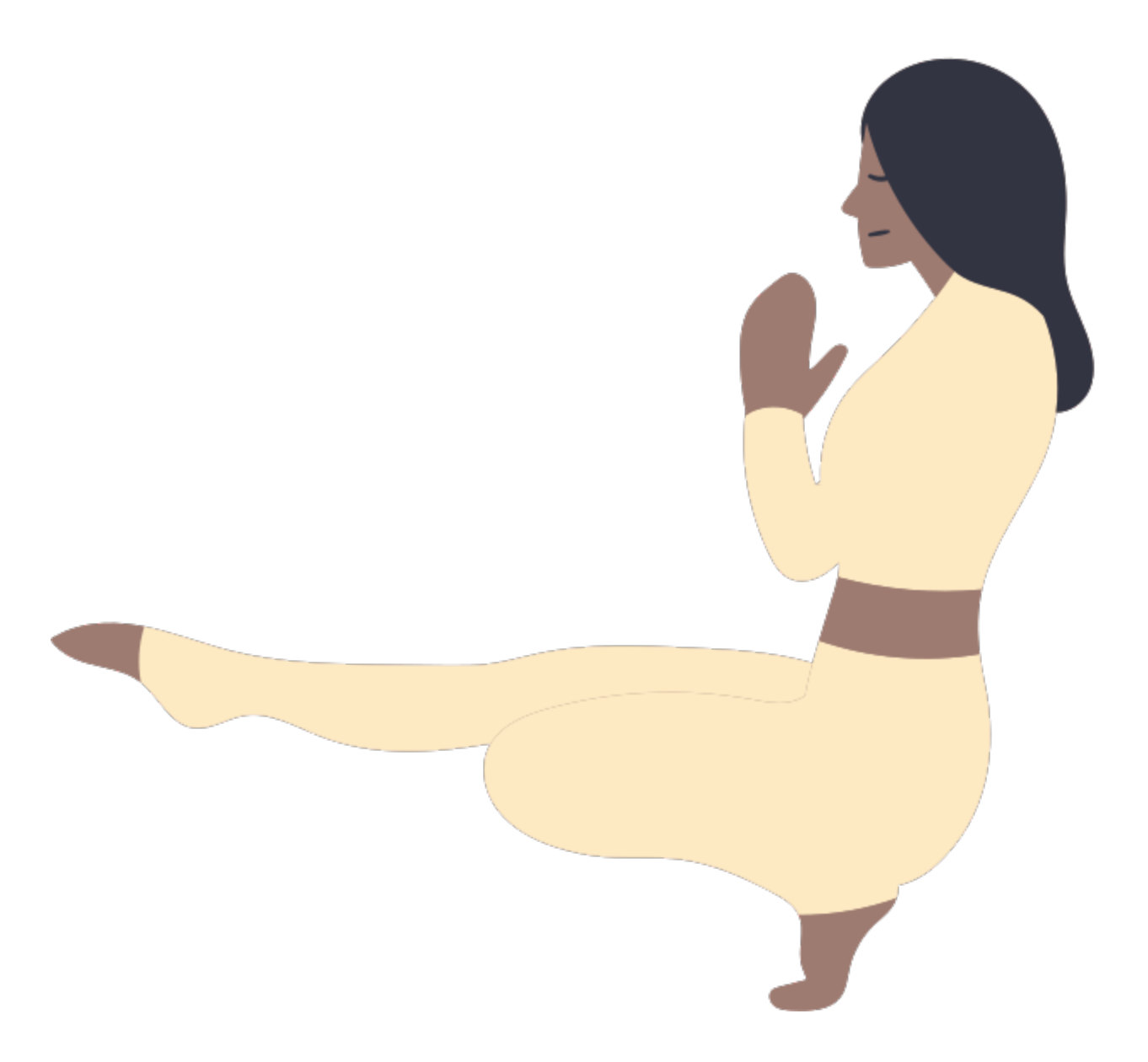 Illustration of a seated yoga pose