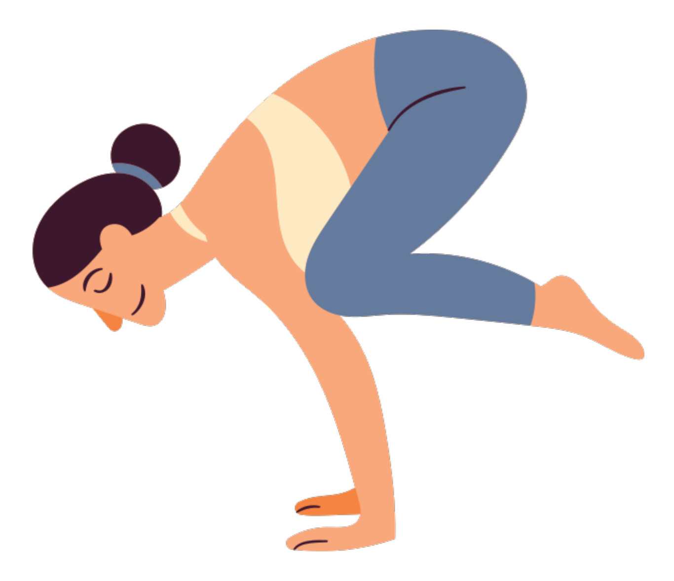 Illustration of the crow pose