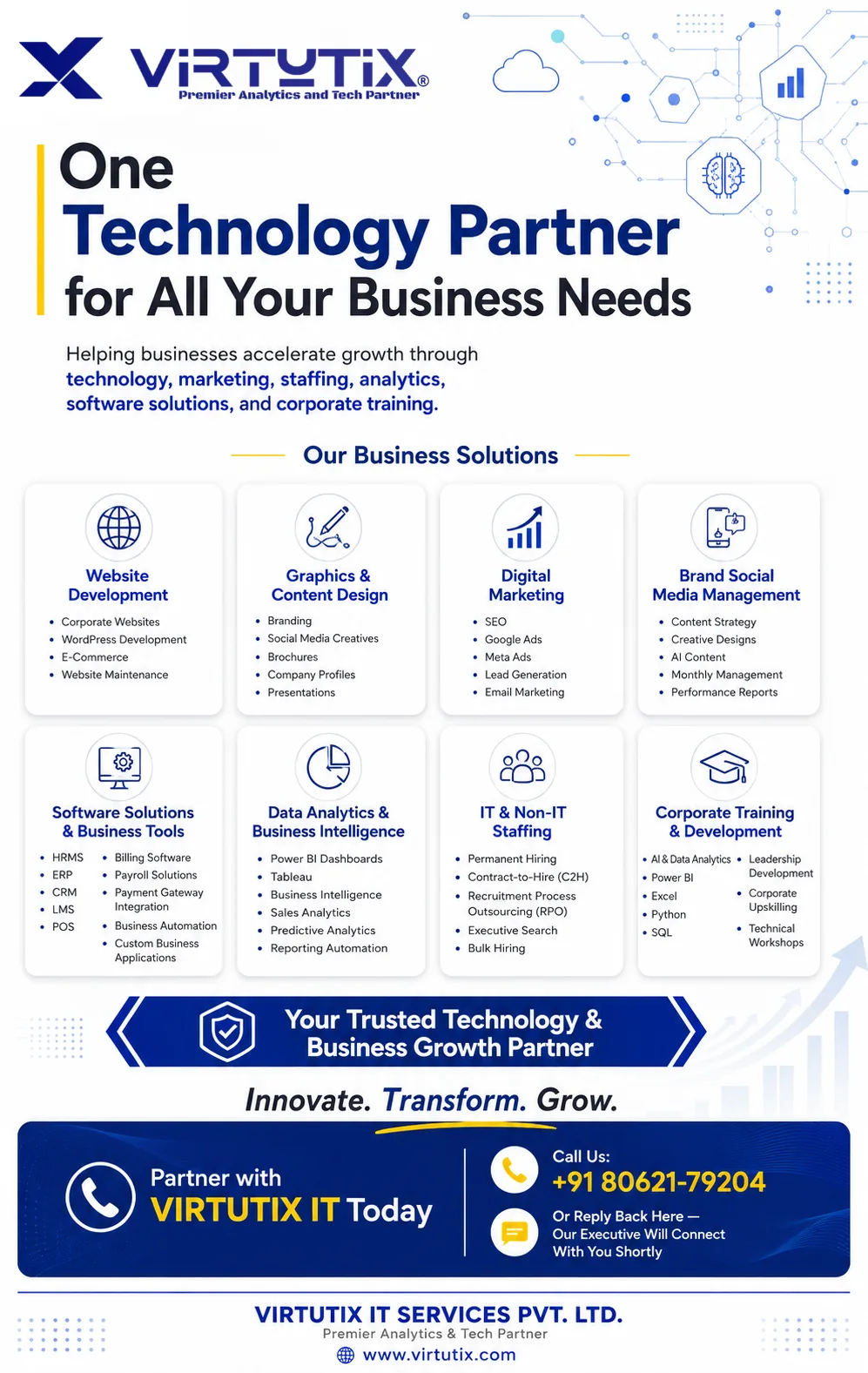 One technology partner for all your business needs — Virtutix IT business solutions