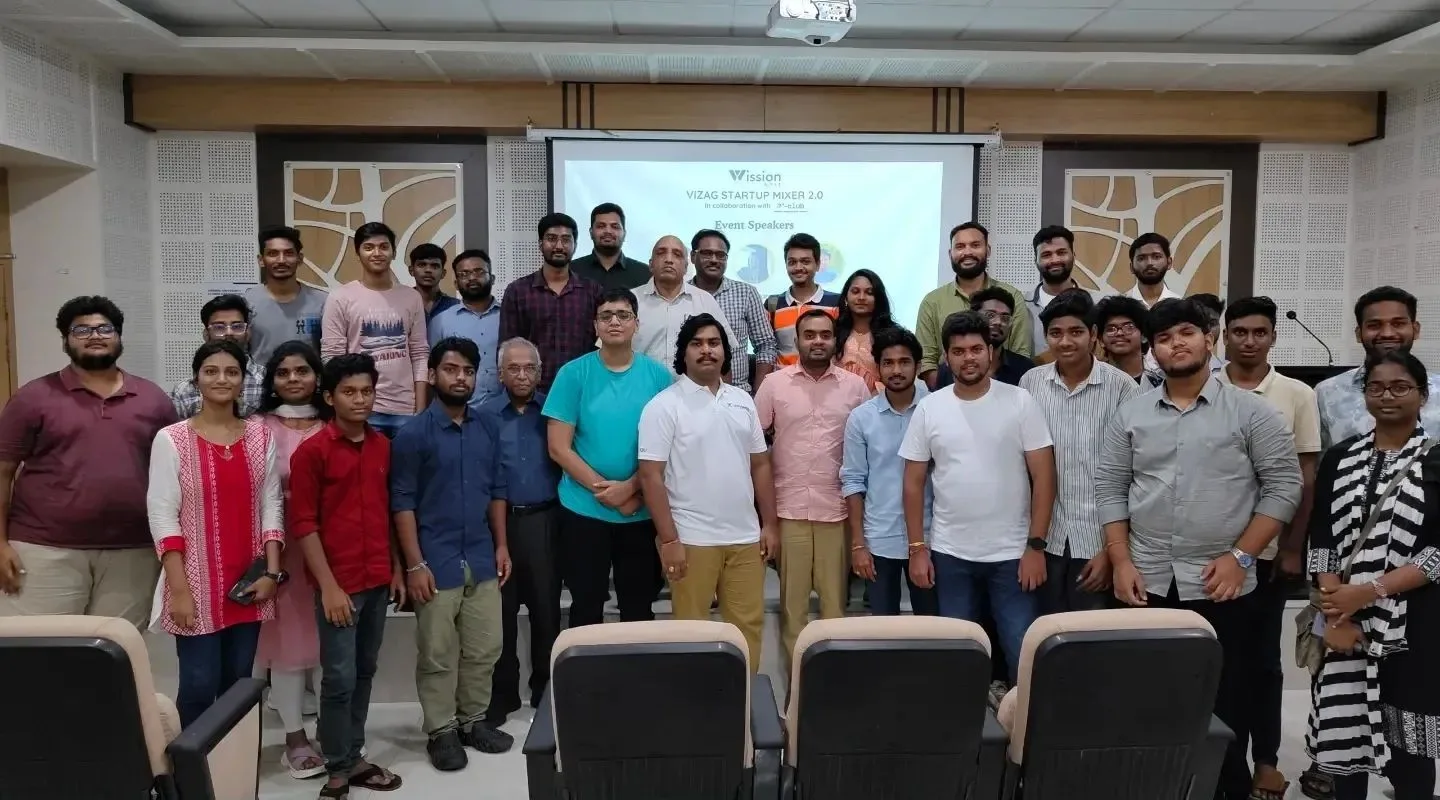 The Virtutix team with student entrepreneurs in Visakhapatnam